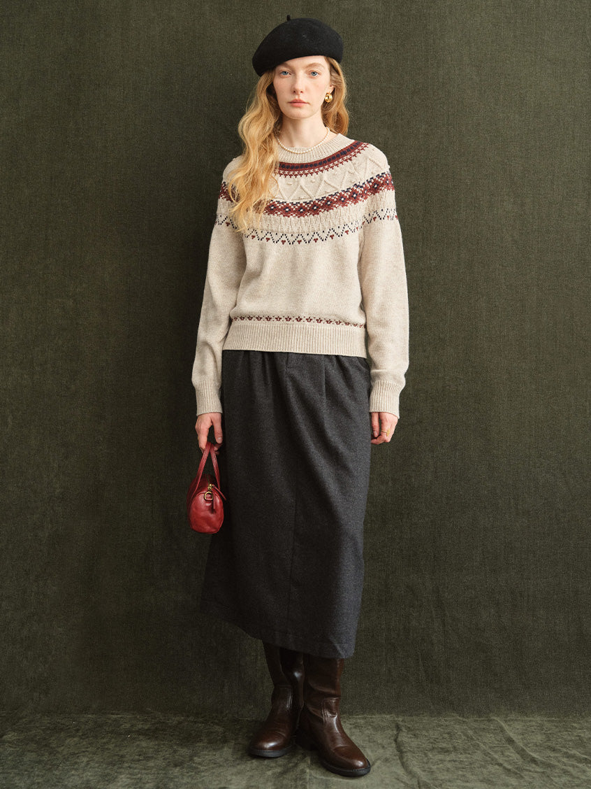 Kasandra Vintage Fair-Isle All-Purpose Sweater