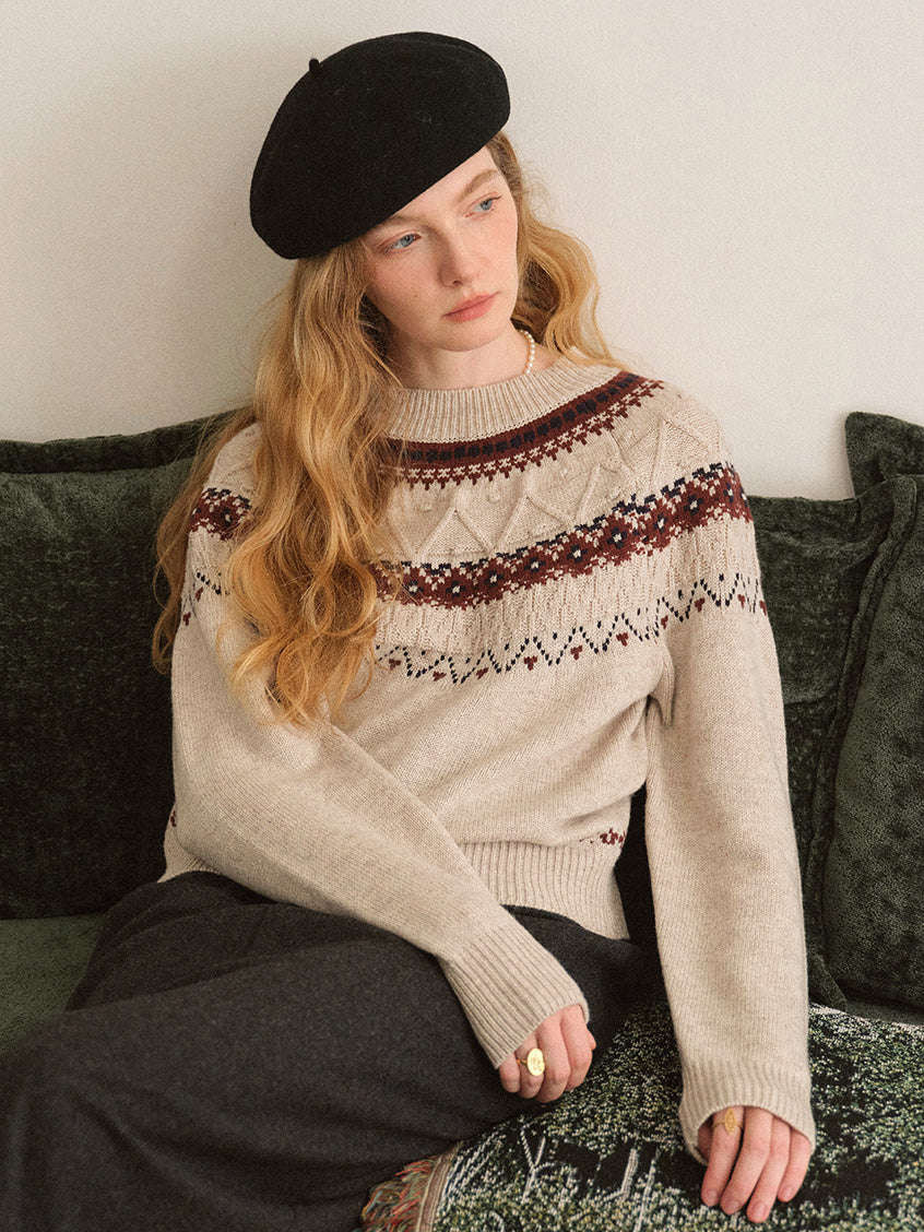 Kasandra Vintage Fair-Isle All-Purpose Sweater