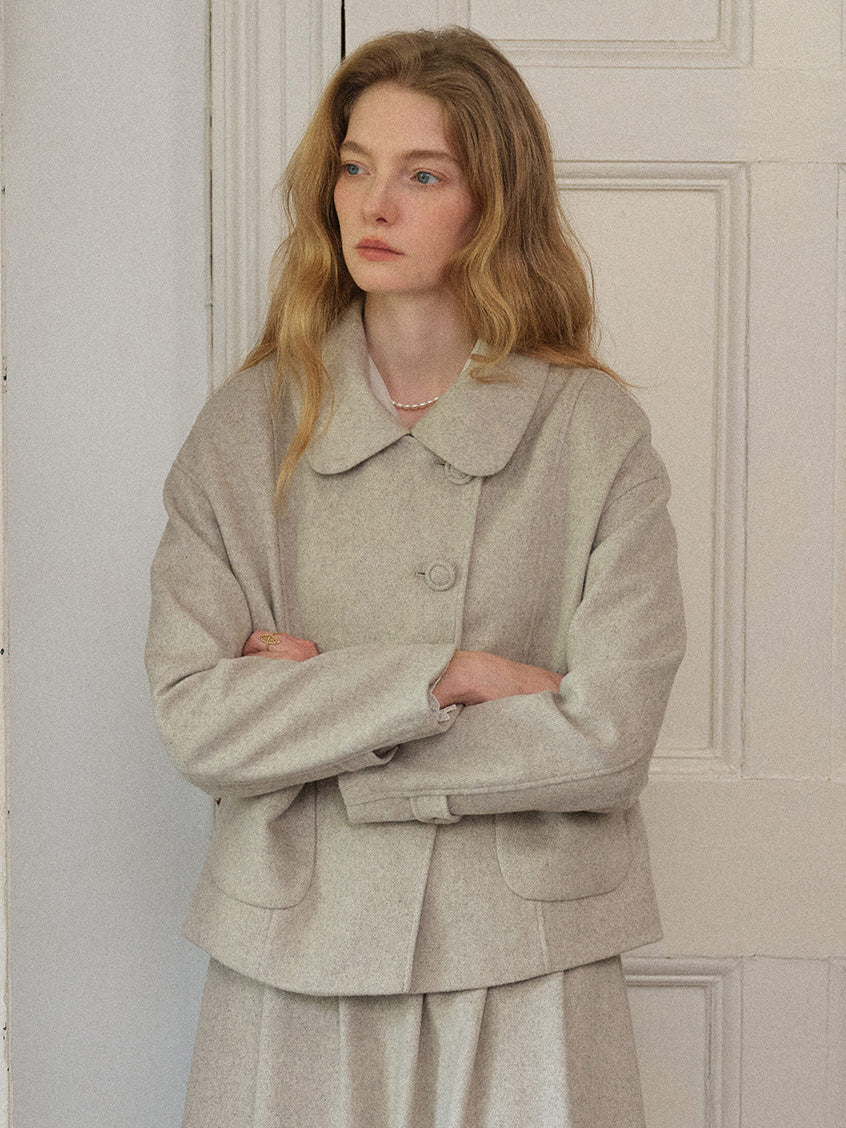 Modesty Boxy Drop-Shoulder Cropped Jacket