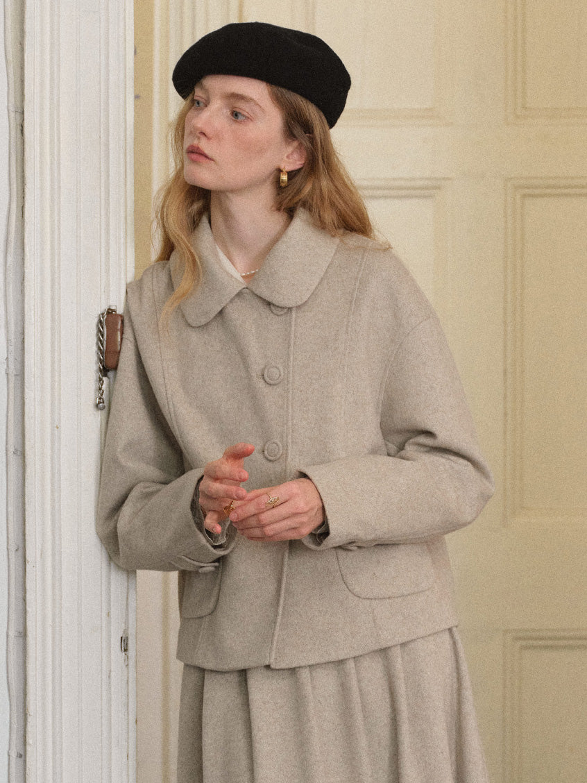 Modesty Boxy Drop-Shoulder Cropped Jacket