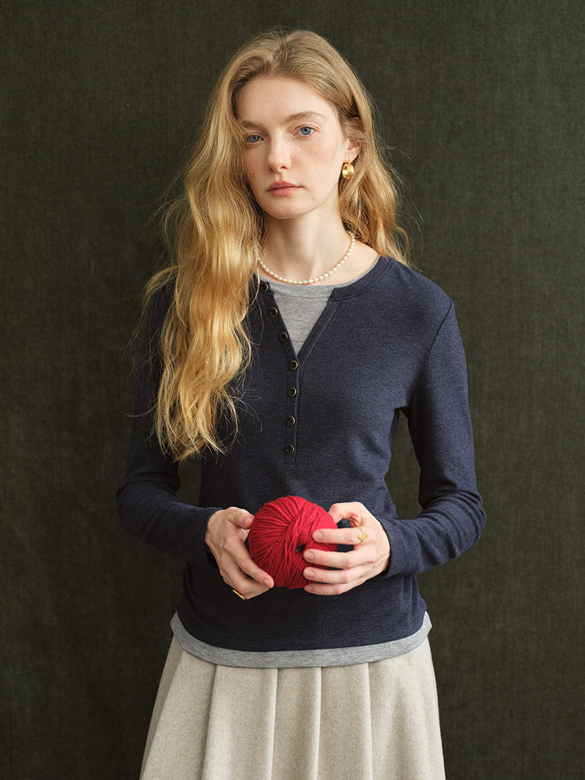 Anouk Shirred-Waist Slim Knit Top