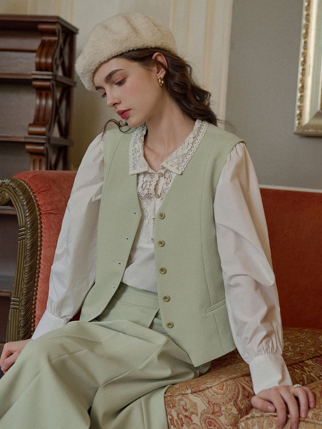 Camille V neck Vest