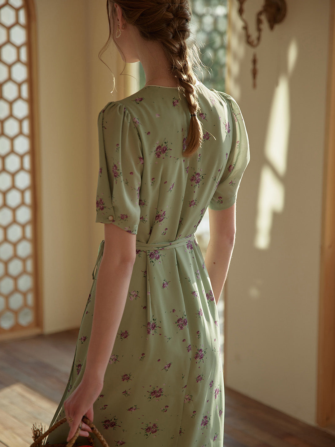 Kimura Floral-Print Midi Dress