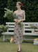 KAIA PURE SILK SLIP TASSLE DRESS