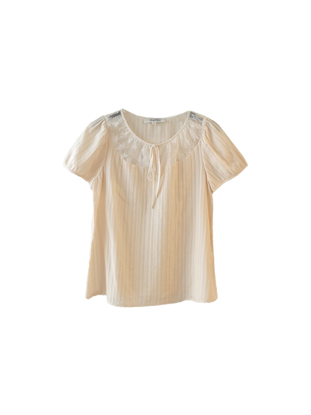 Rosalie Round Neck Lace 100% Cotton Blouse