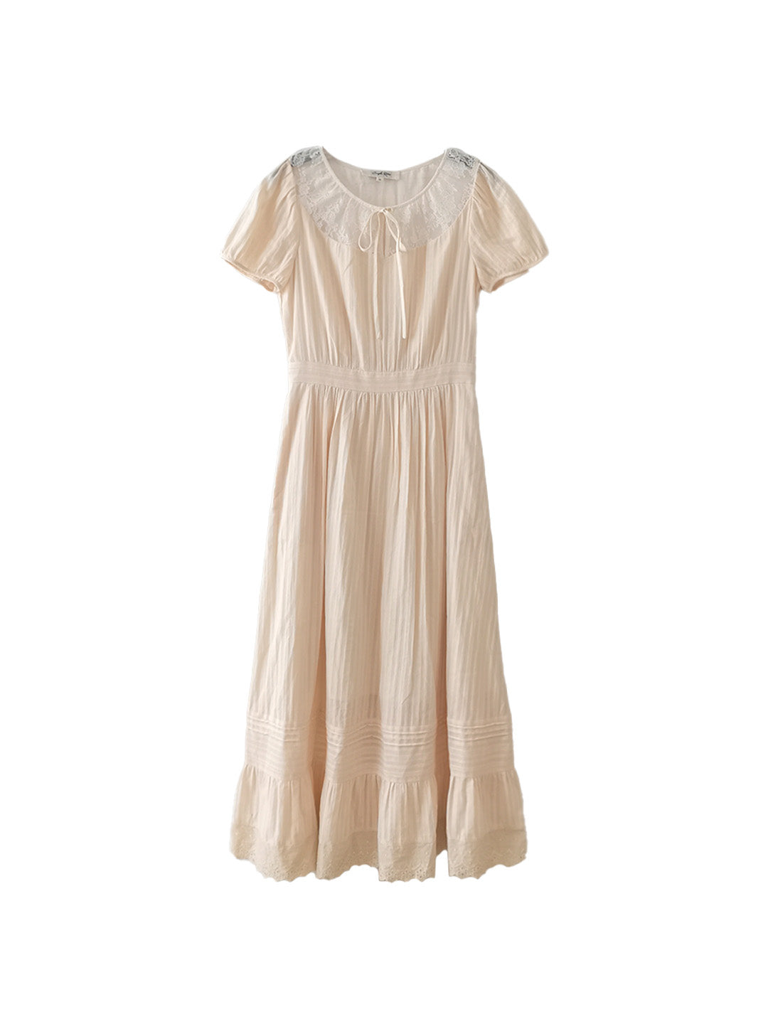 Elliott Round Neck Lace Tie 100% Cotton Dress
