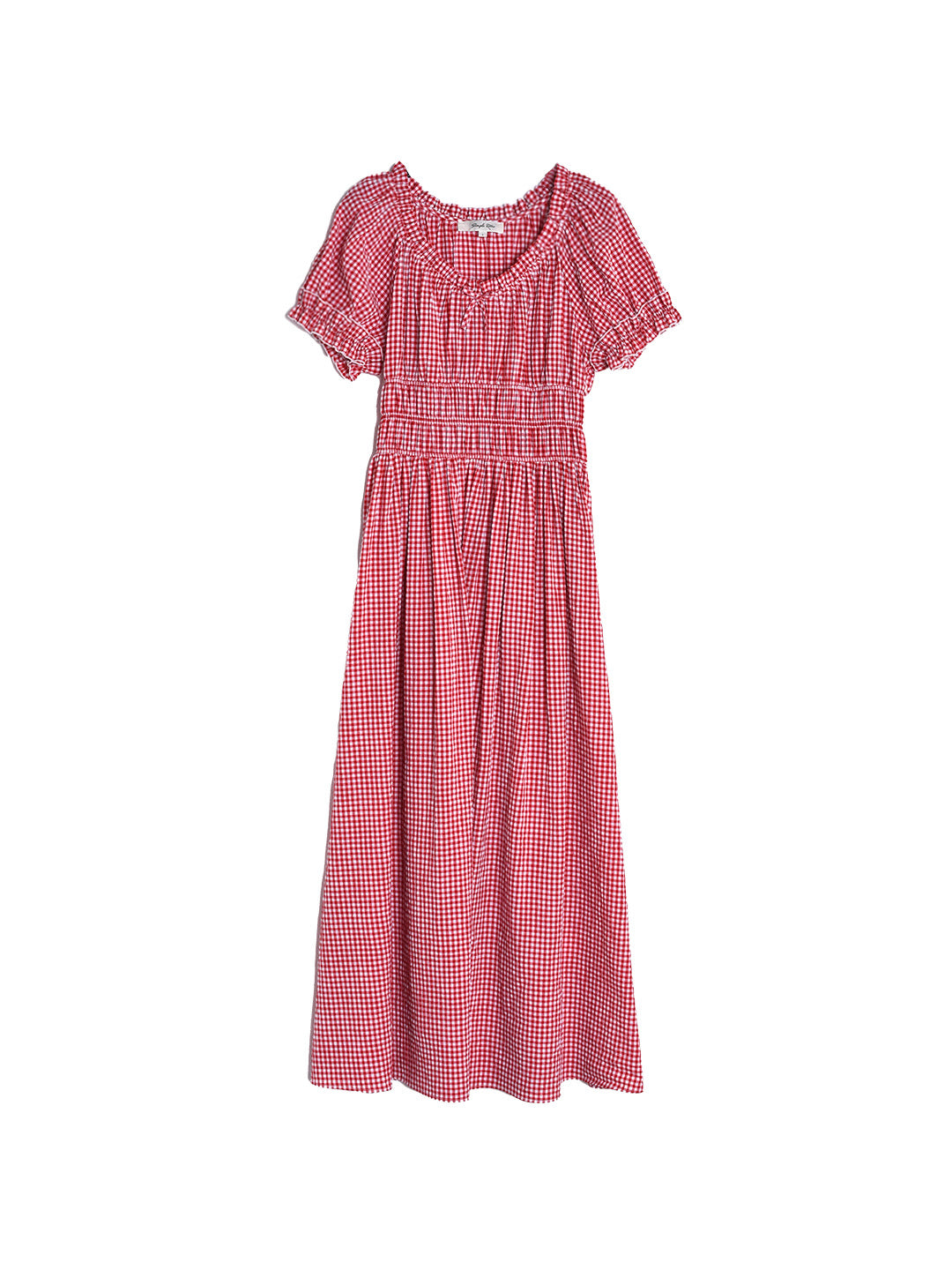 Valeria Round Neck Plaid Dress