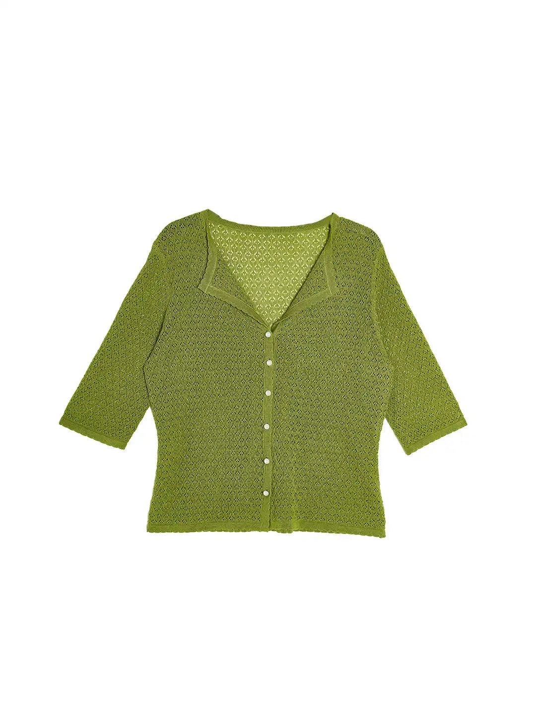 Voka Simple V-Neck Wool Cardigan