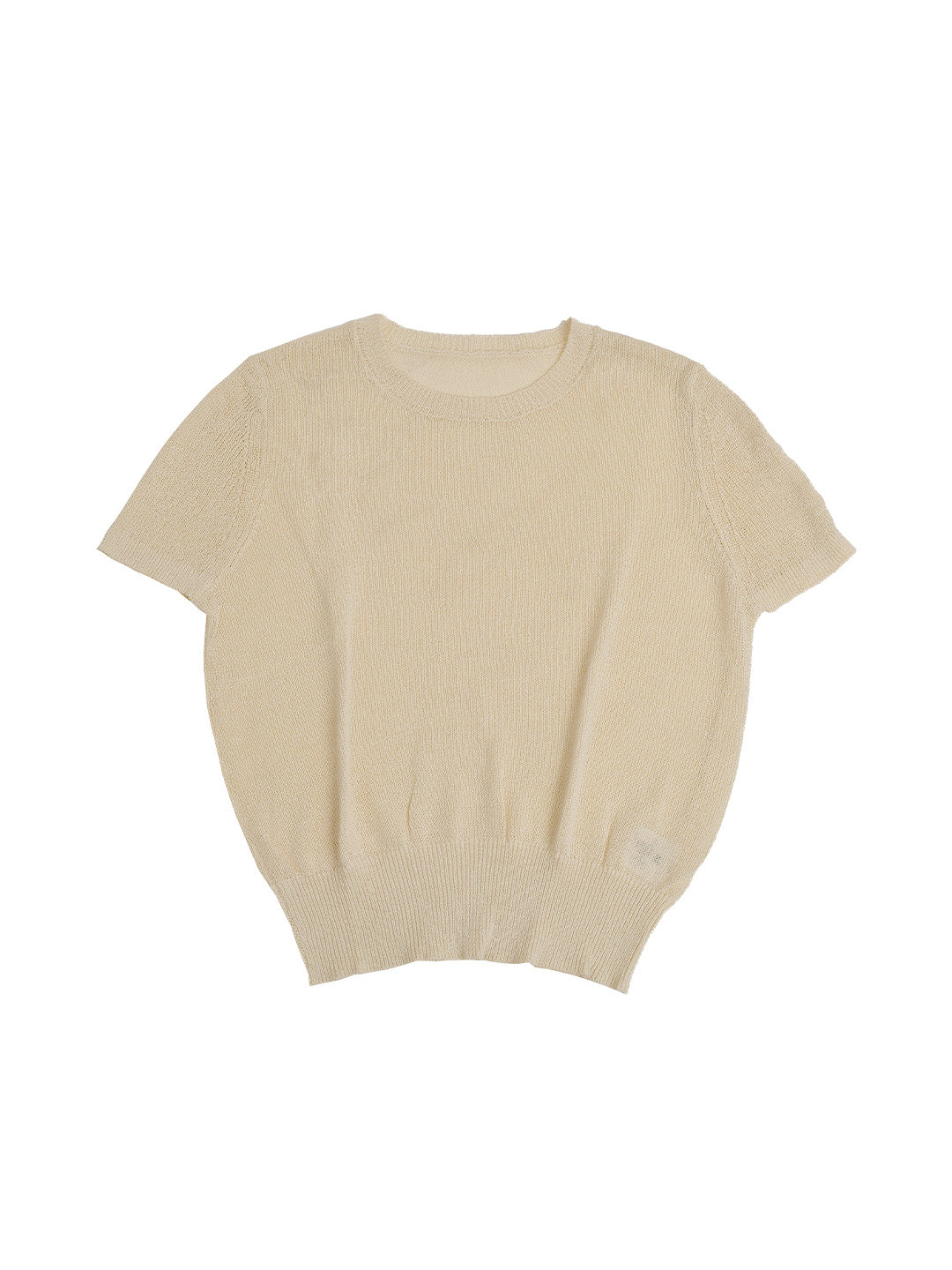 Ainsley Round Neck Light-Knit Blouse