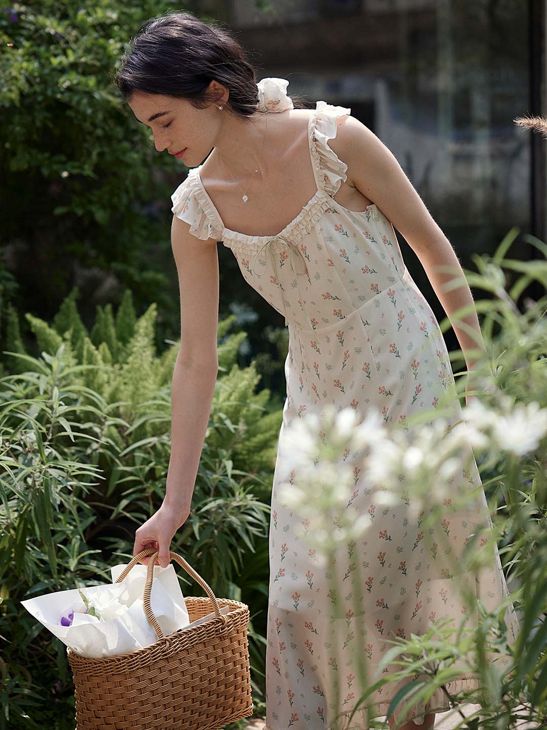 【Final Sale】Monica Square Neck Floral Dress