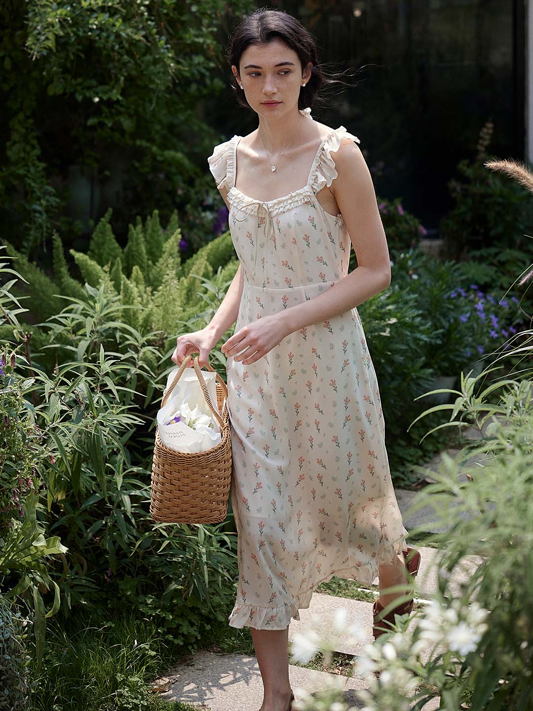 【Final Sale】Monica Square Neck Floral Dress