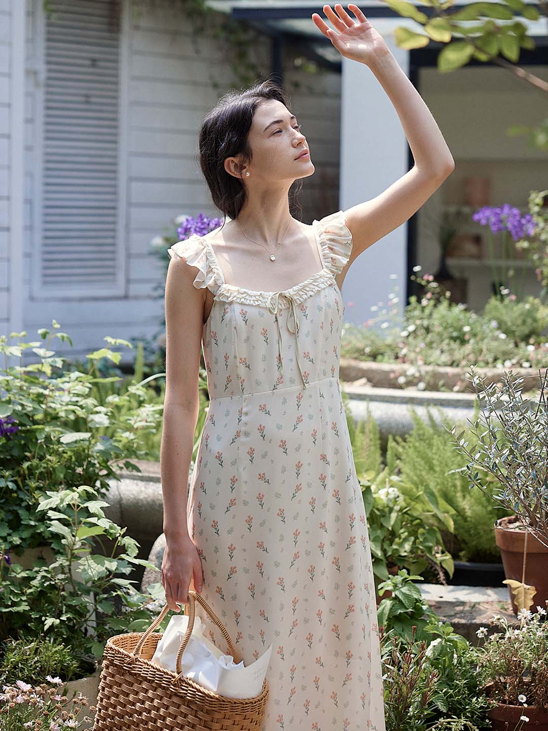 【Final Sale】Monica Square Neck Floral Dress