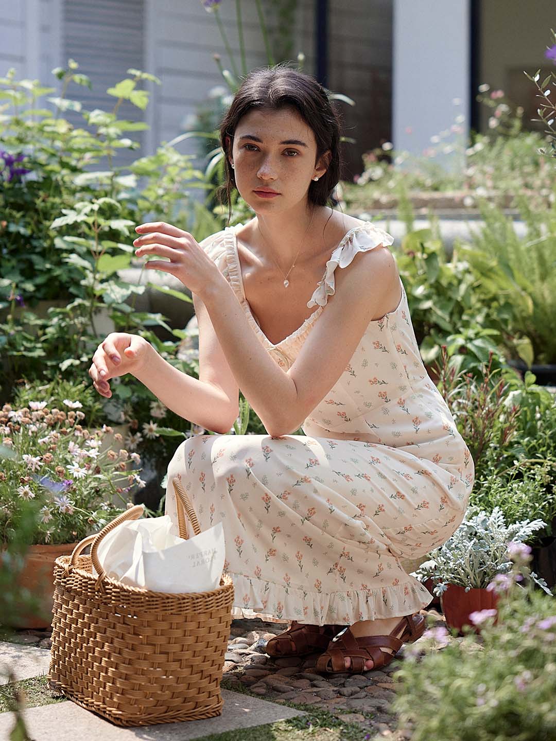 【Final Sale】Monica Square Neck Floral Dress