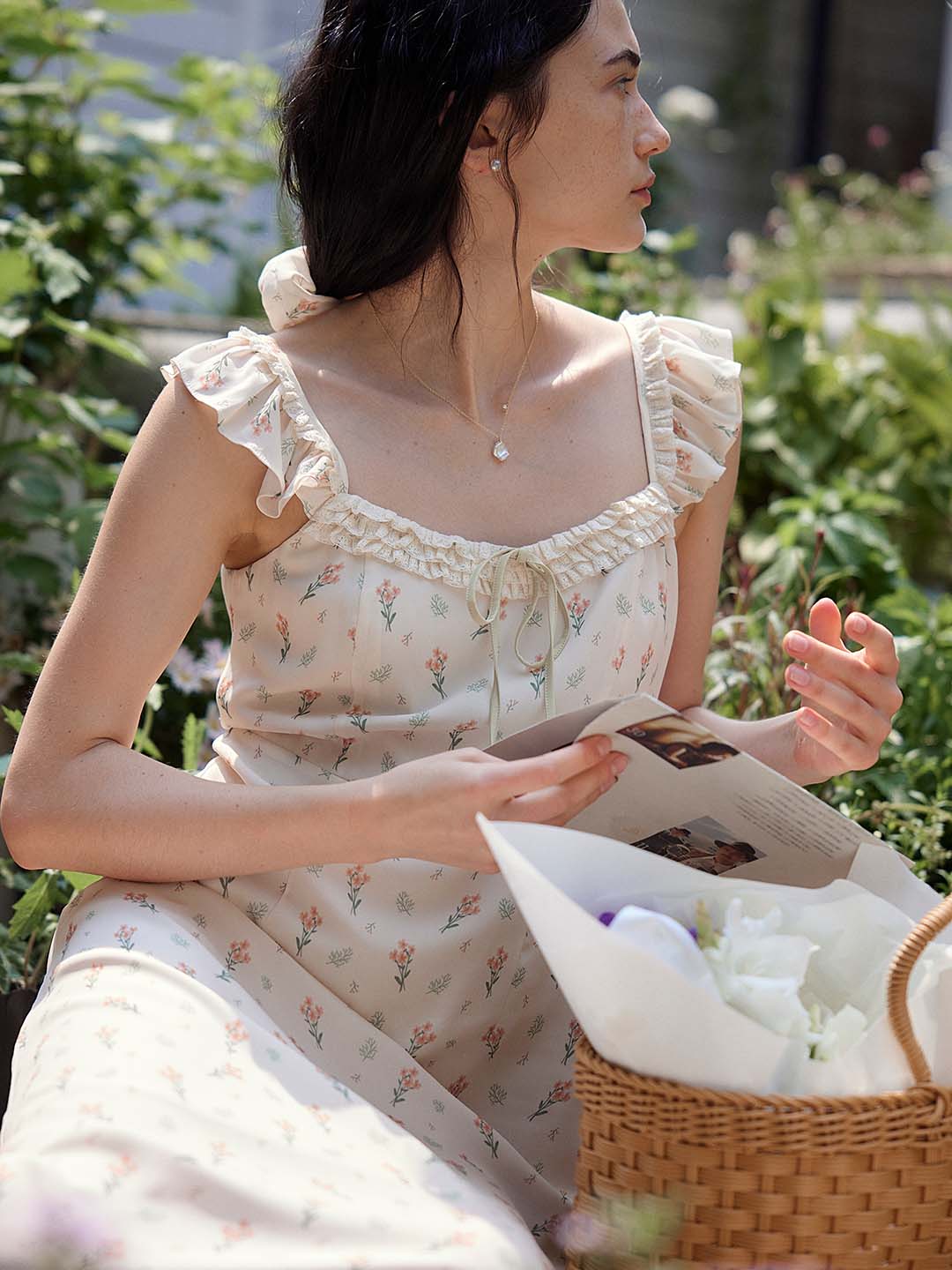 【Final Sale】Monica Square Neck Floral Dress