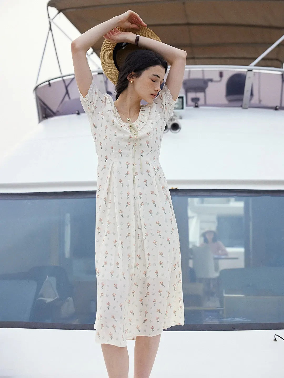 【Final Sale】Alianna Round Neck Floral Dress