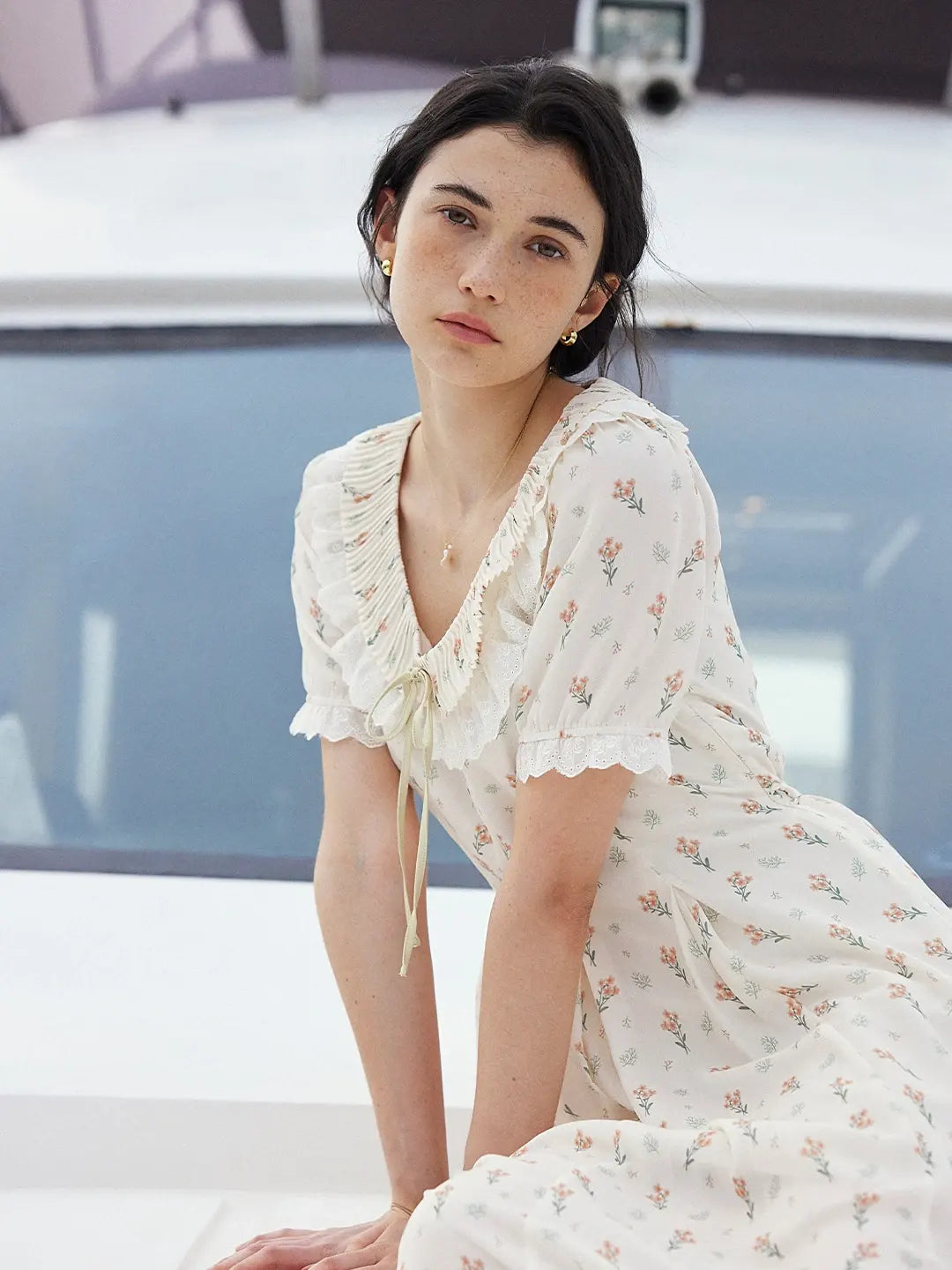 【Final Sale】Alianna Round Neck Floral Dress