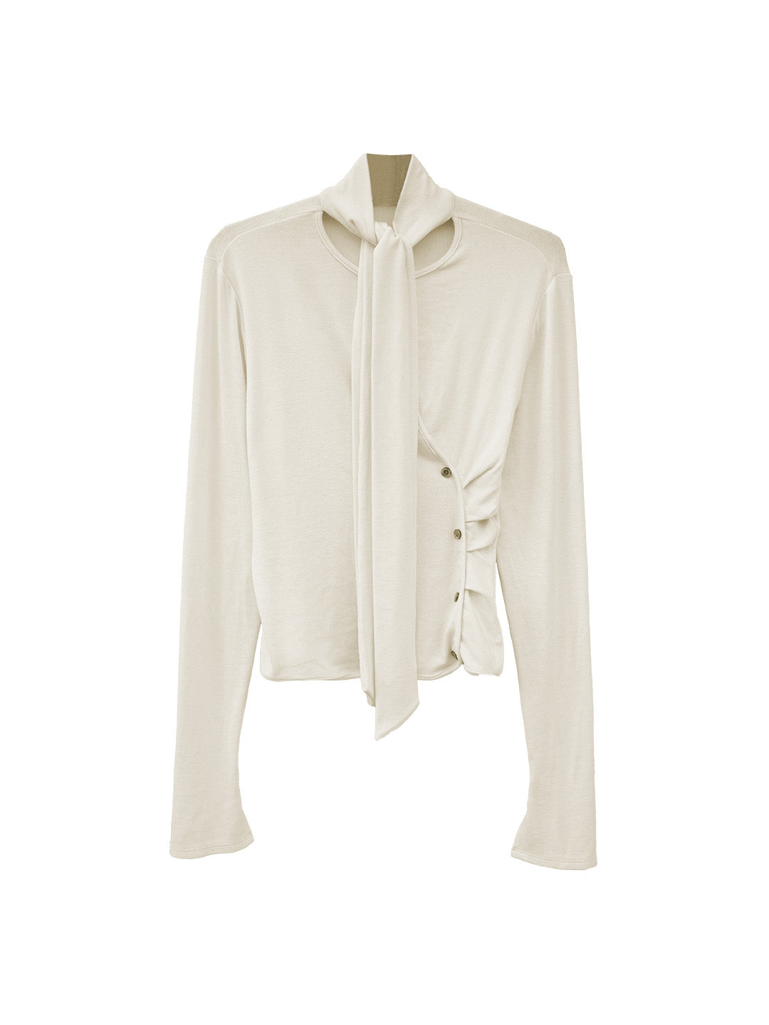 Jaliyah Slanted Placket Knit Top