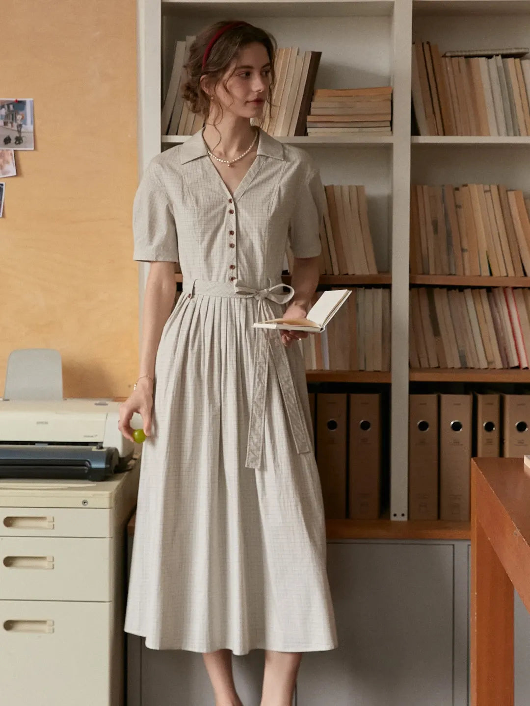 Jamie Lapel 100% Cotton Dress