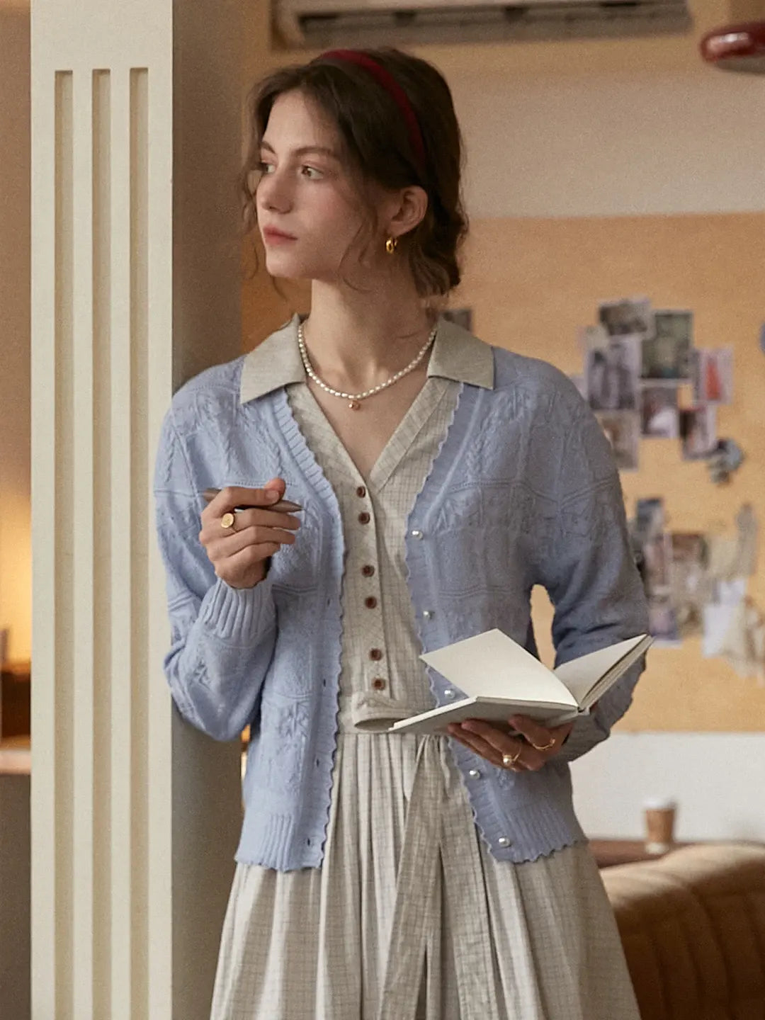 Elouise V-Neck Wool Cardigan