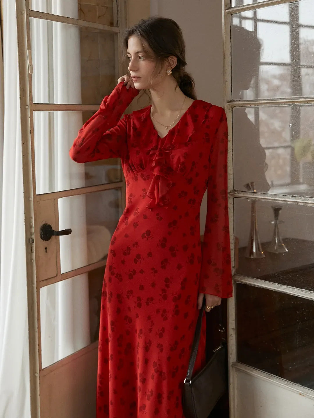 Whitney V-Neck Floral Dress