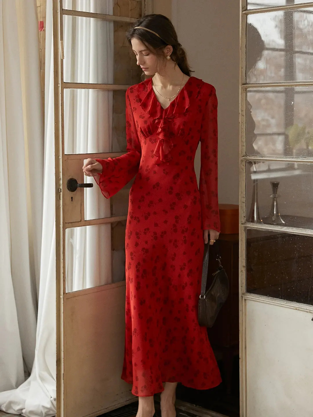 Whitney V-Neck Floral Dress