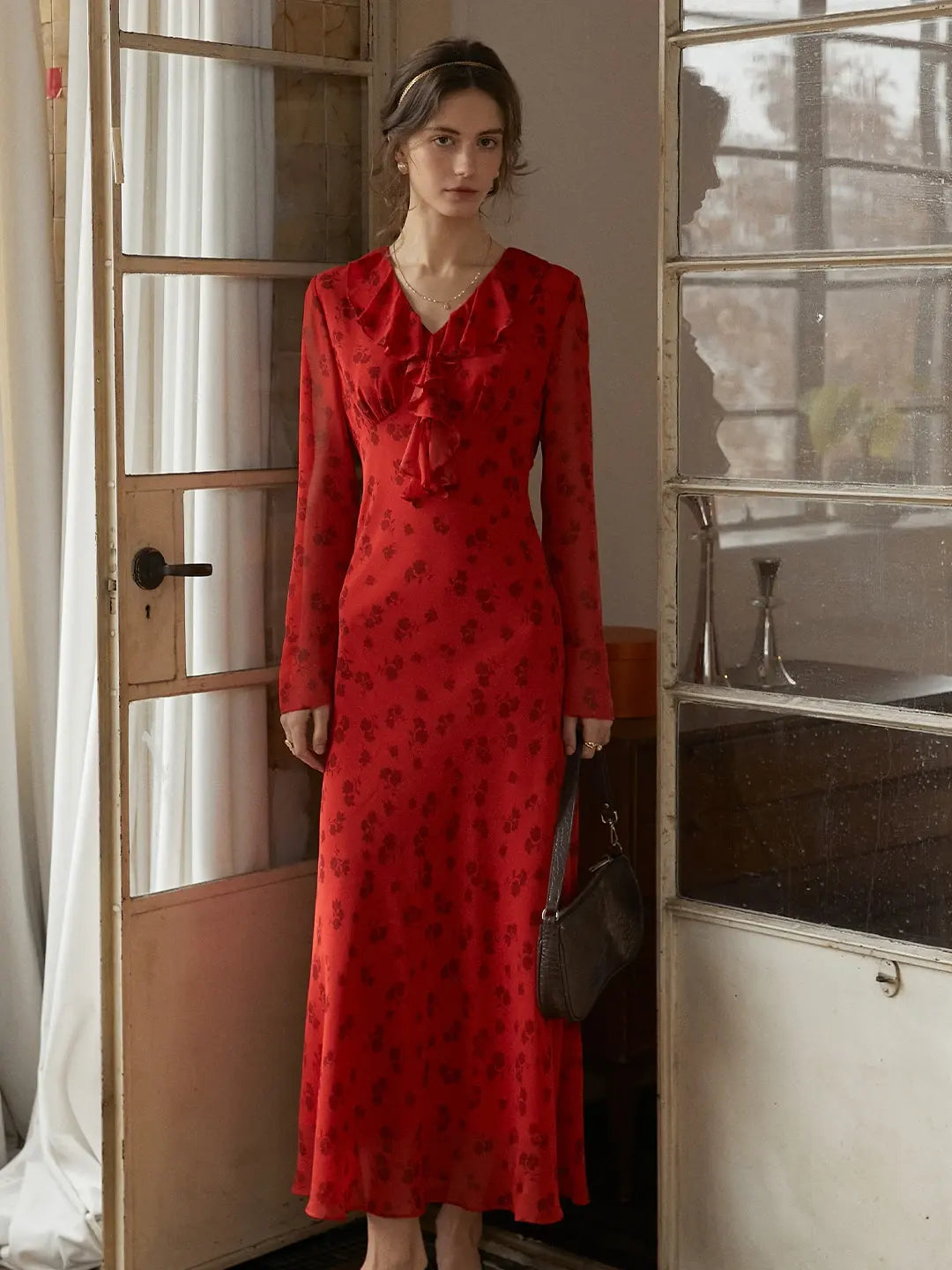 Whitney V-Neck Floral Dress