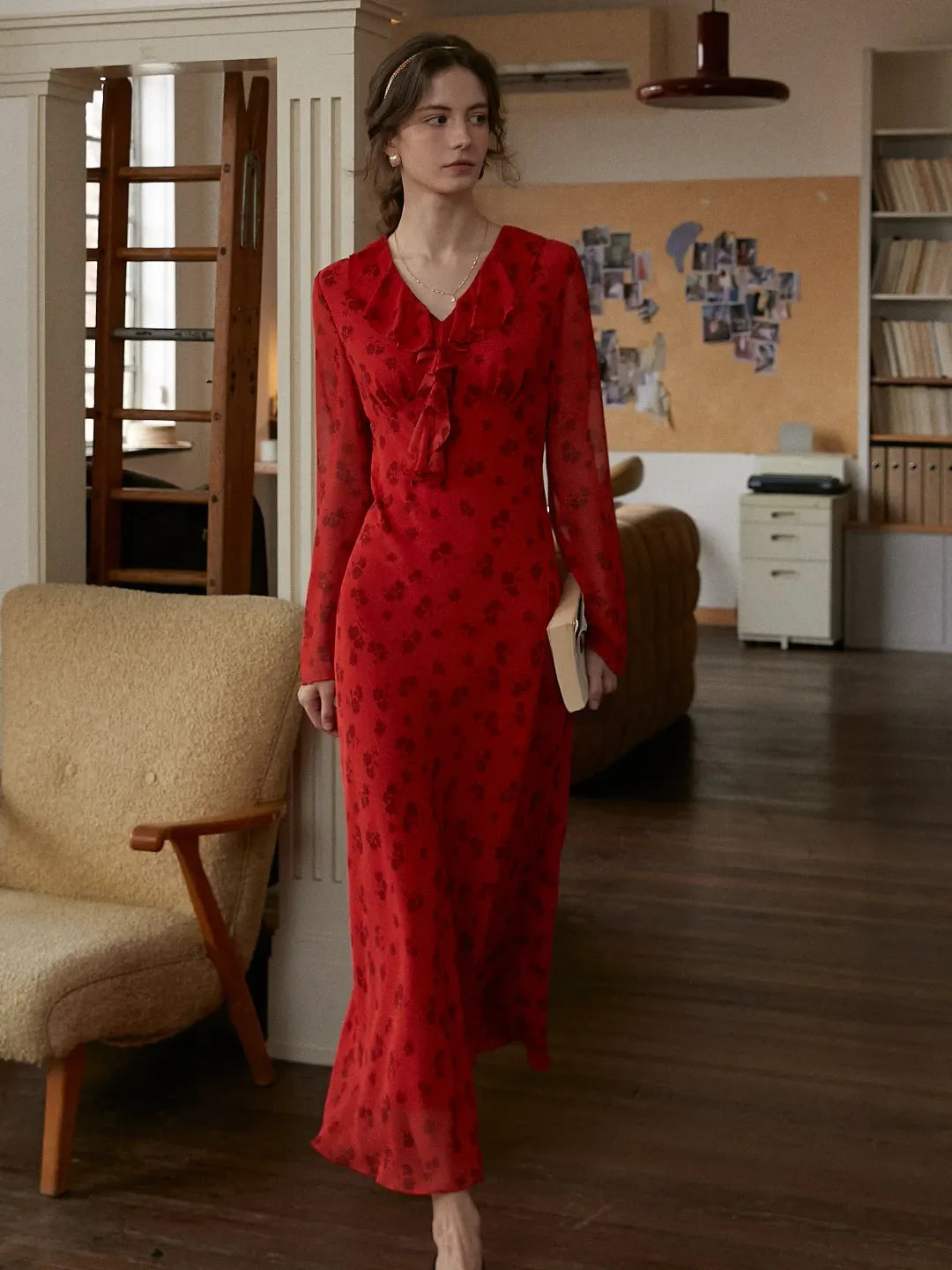 Whitney V-Neck Floral Dress