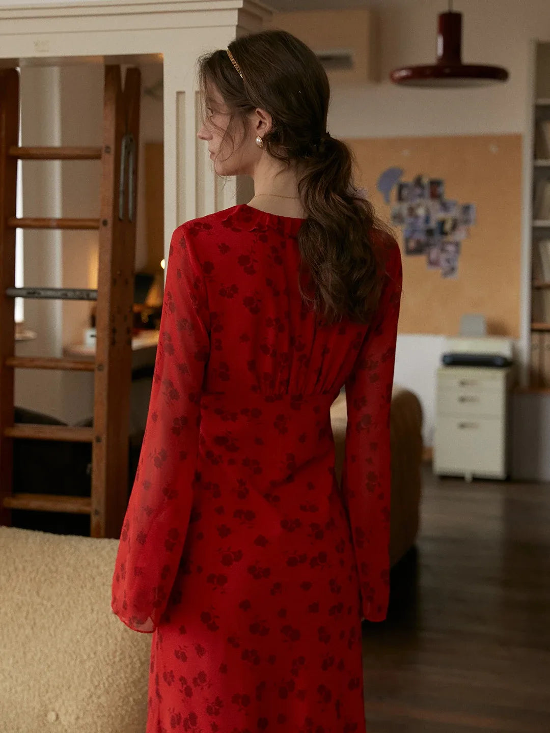 Whitney V-Neck Floral Dress