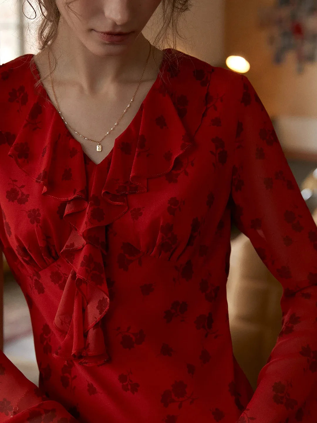 Whitney V-Neck Floral Dress