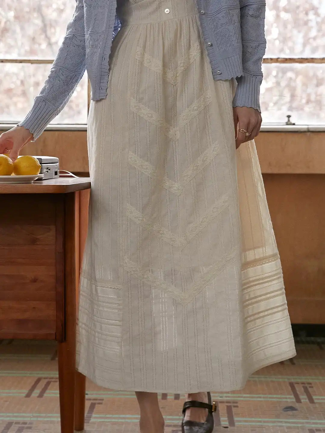 Emmeline Round Neck 100%Cotton Dress