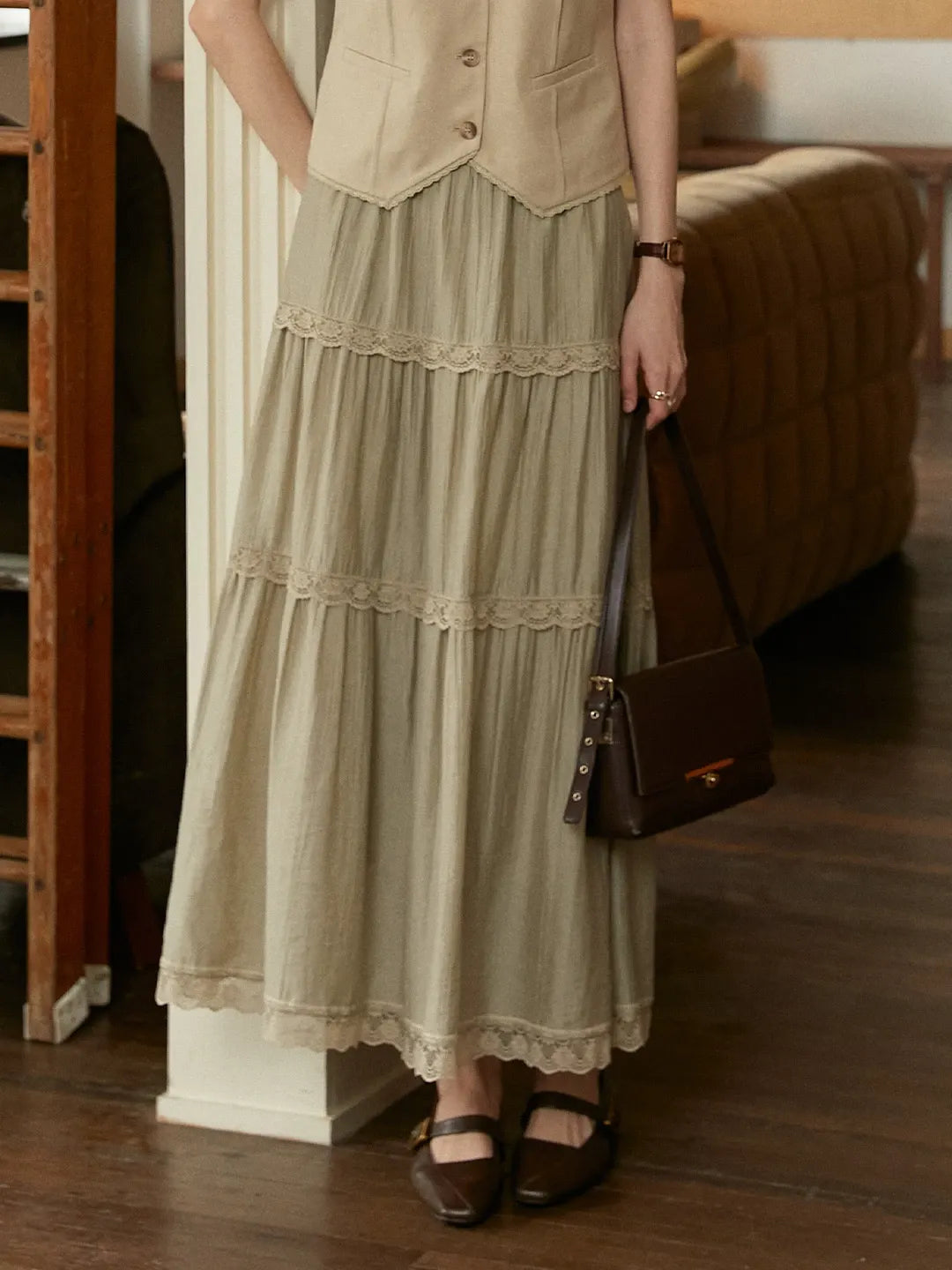 Dana Lace Linen Skirt