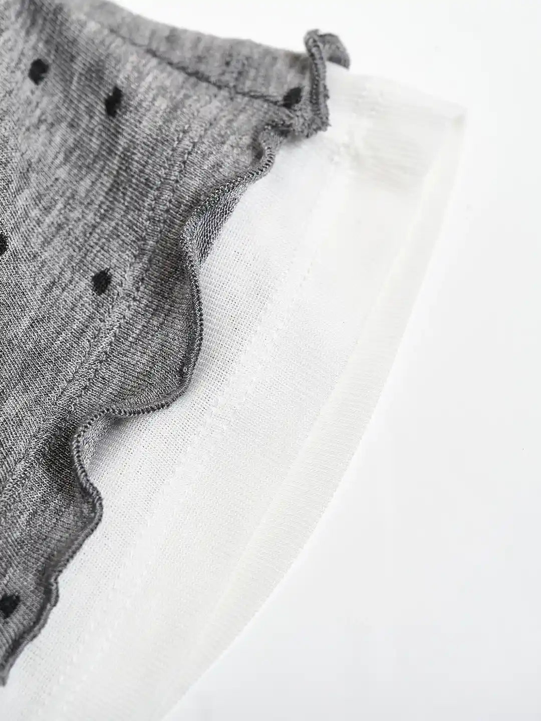 Carla Cowl Neck Dots Wool Blouse