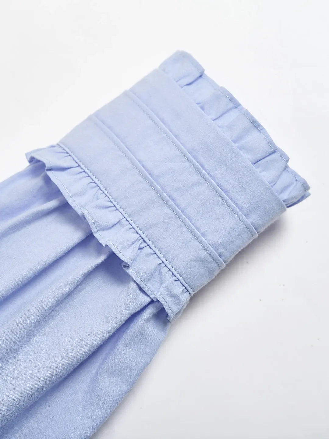 Kassidy Ruffle Collar Embroidered 100% Cotton Blouse