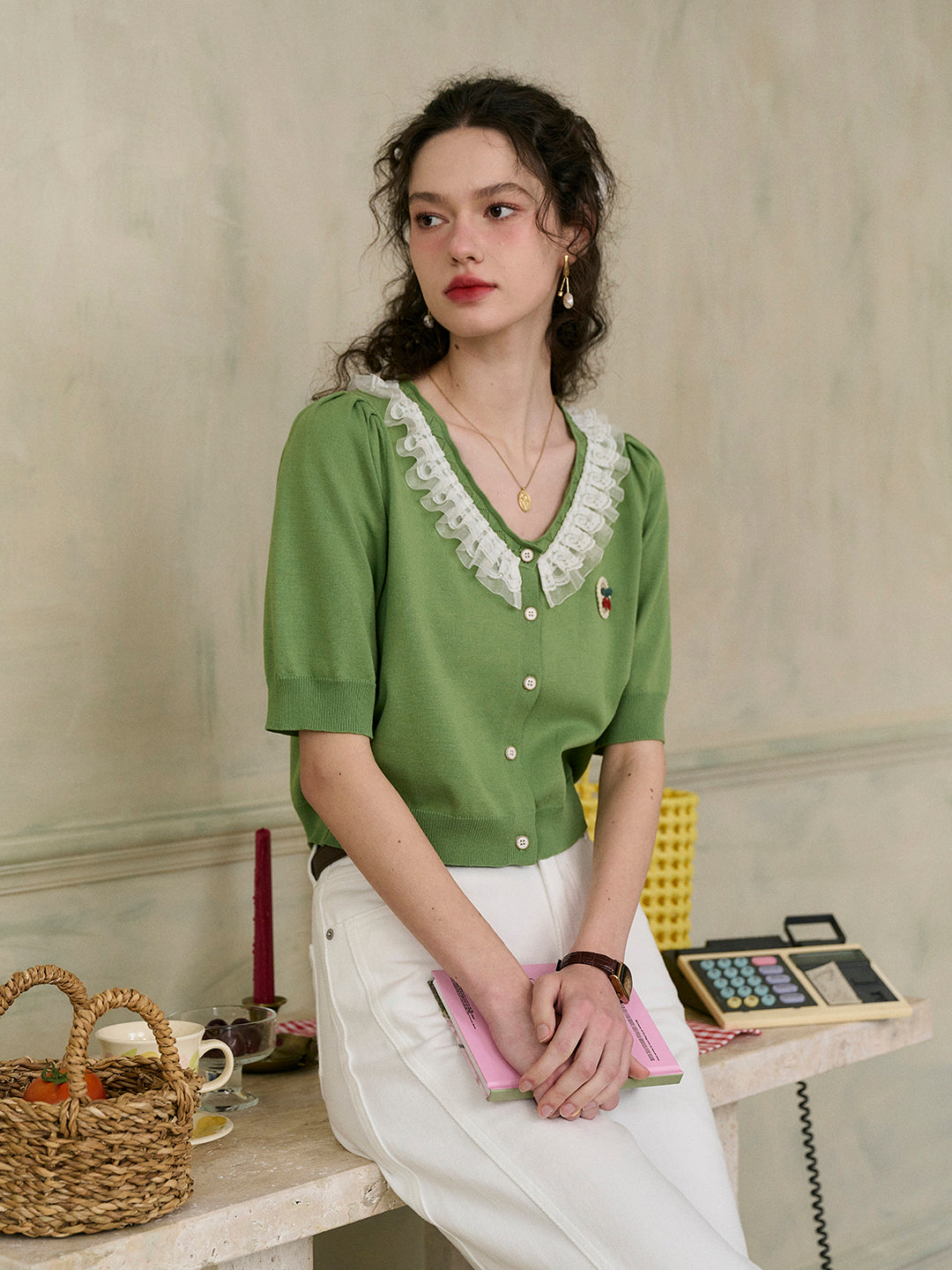 【Final Sale】Kiera V-Neck Knit Blouse