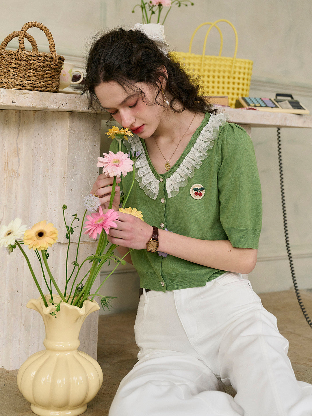 【Final Sale】Kiera V-Neck Knit Blouse