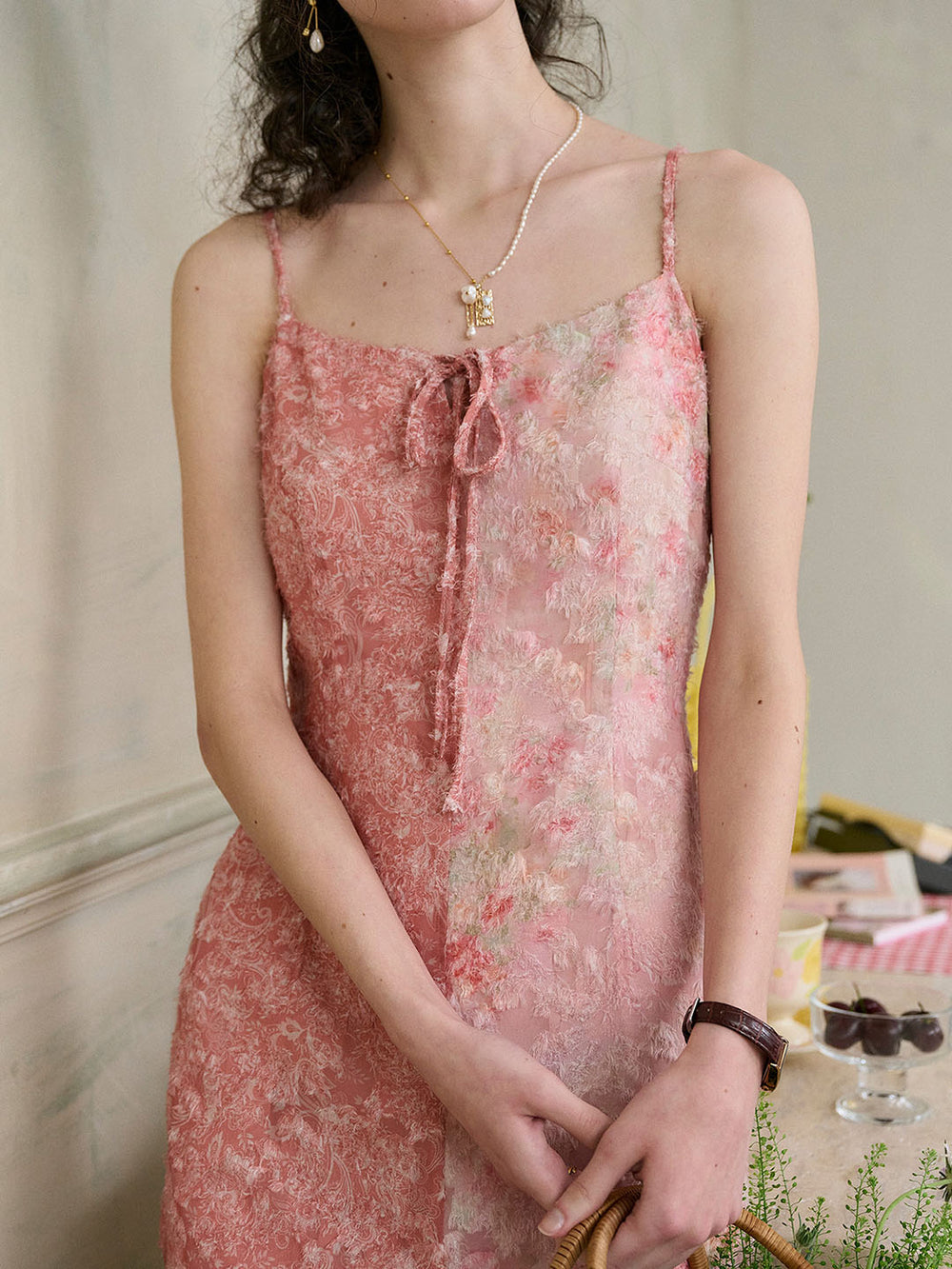 Floral Square Neck Slip Dress