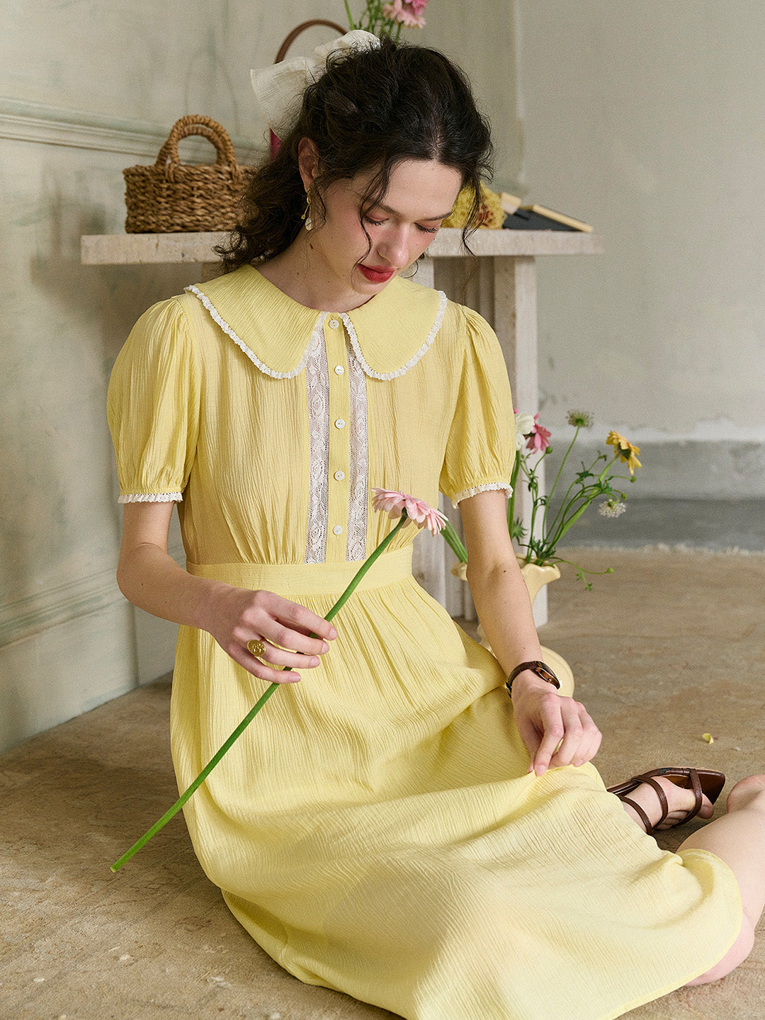 【Final Sale】Raque Classic Notched Lapel Trimmed Dress