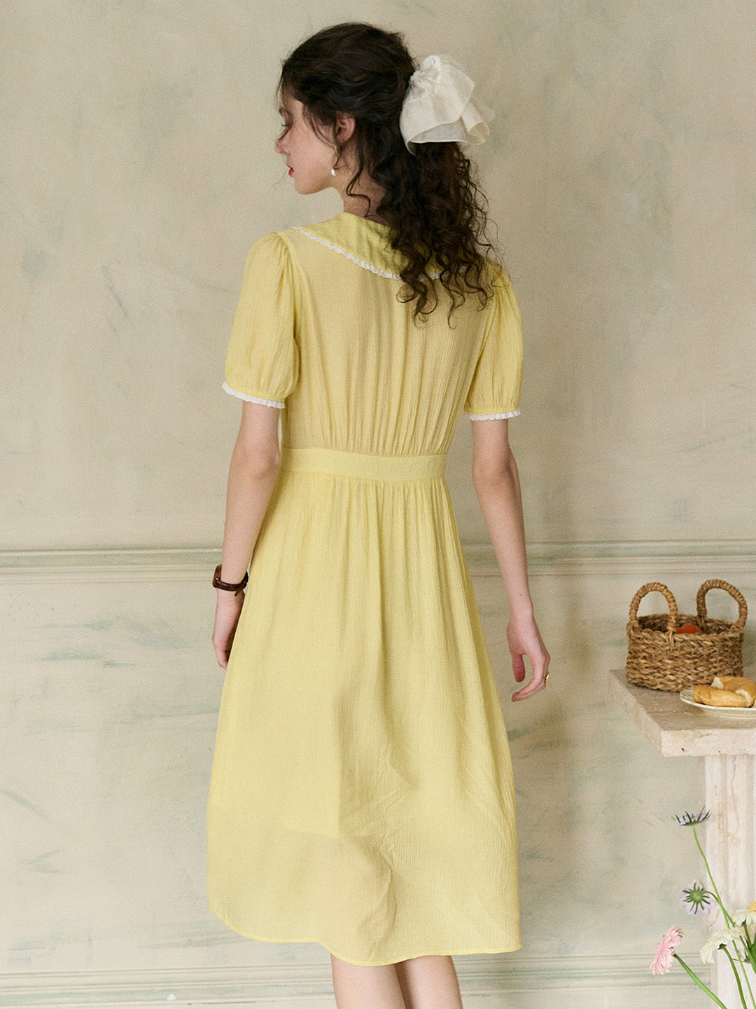 【Final Sale】Raque Classic Notched Lapel Trimmed Dress