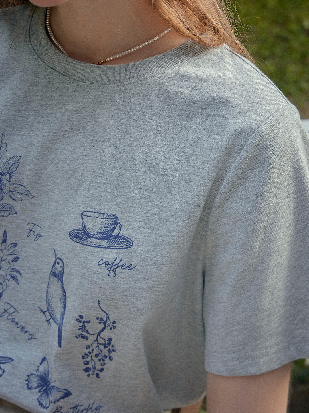 Rory Round Neck Vintage Pattern T-shirt