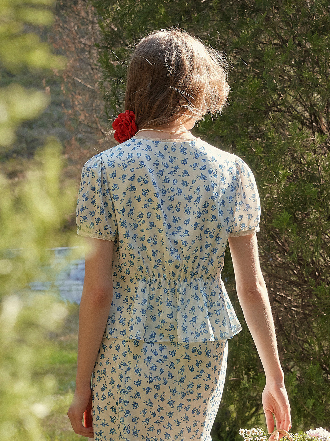 Rebecca V-Neck Floral Blouse