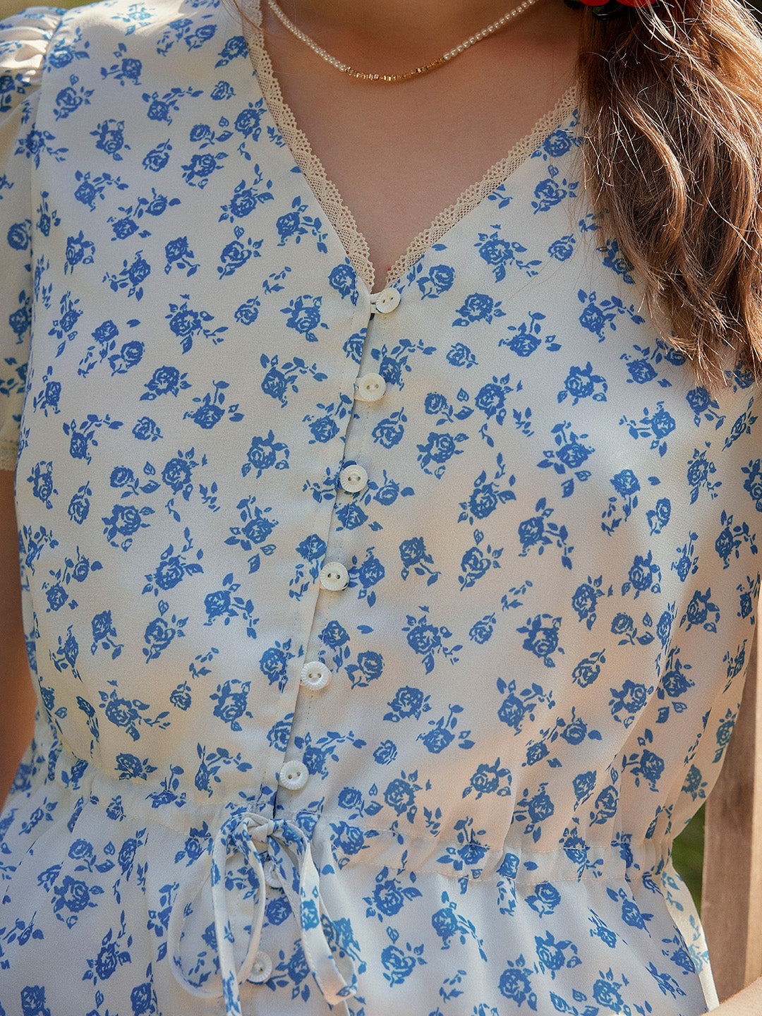 Rebecca V-Neck Floral Blouse