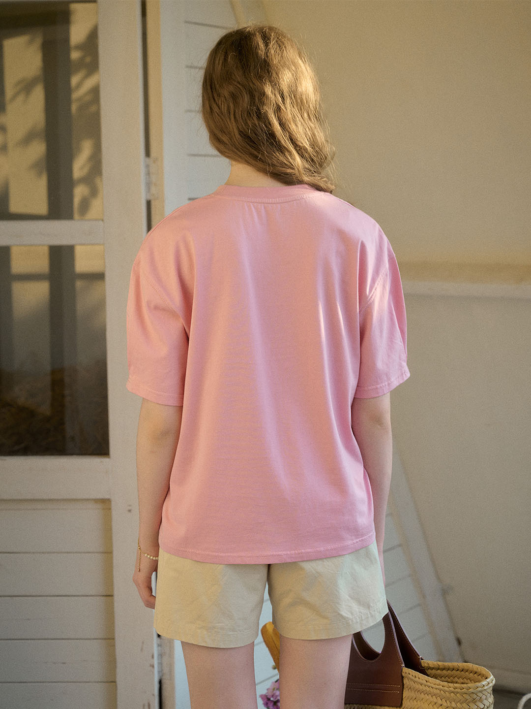 【Final Sale】Journey Puppy Applique Round Neck Short Sleeve Casual T-Shirt - Yellow