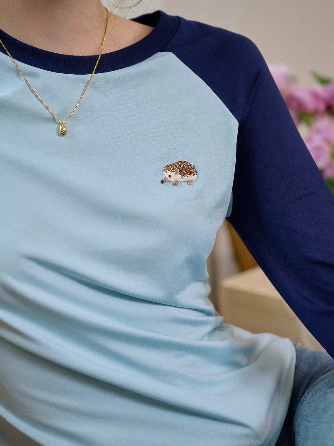 【Final Sale】Abby Round Neck Embroidery Top