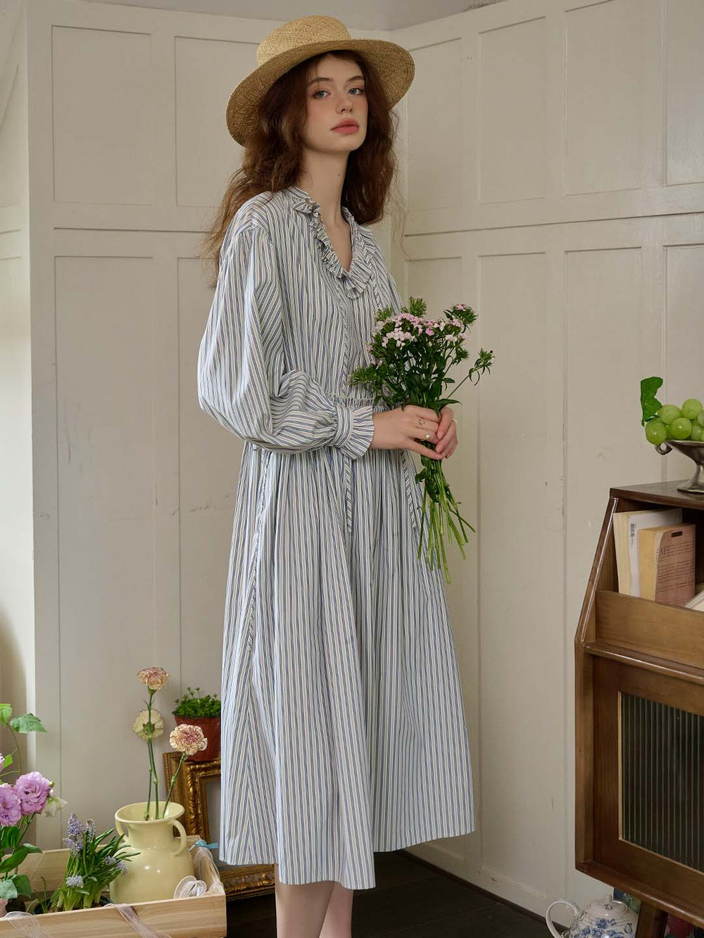 Women's Designer Stripe Trimmed Comfy Dress main image 1