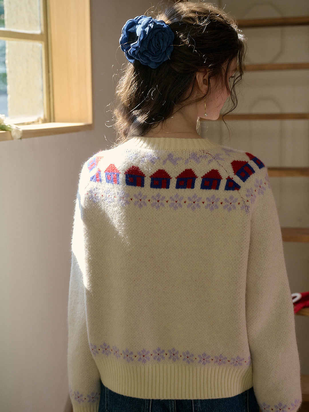 【Final Sale】Lorelai Round Neck Winter Patter Sweater