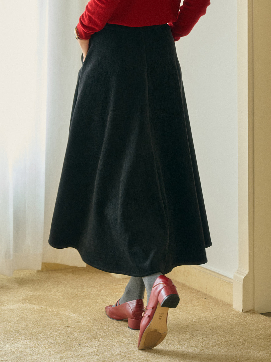 Hunter Elegant A-line Pocket Skirt