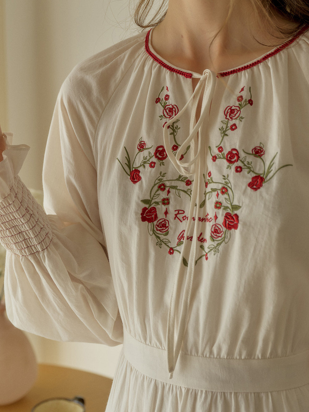 Zinnia Zip Neck Patch Dress main image 0