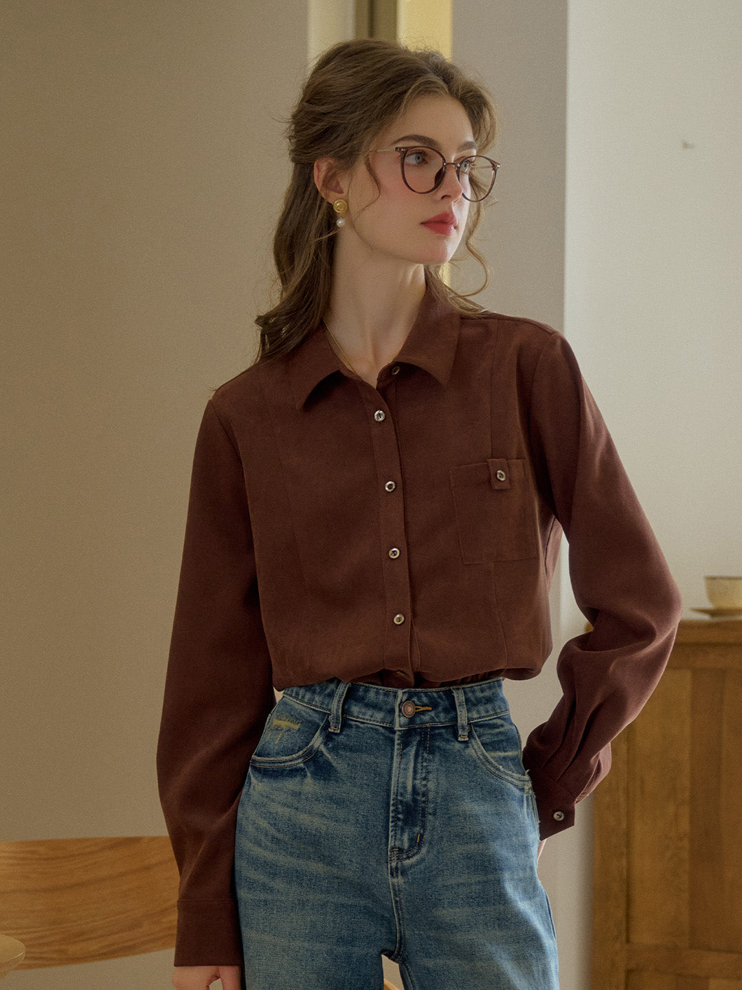 【Final Sale】Novah V-Neck Pocket Shirt