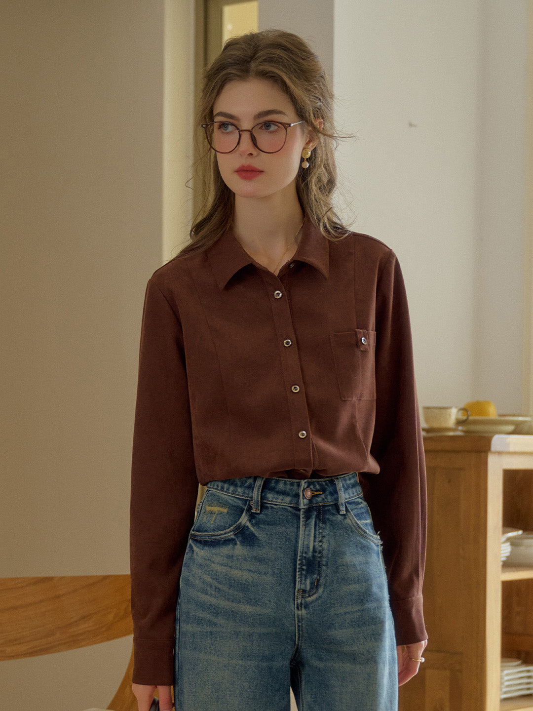 【Final Sale】Novah V-Neck Pocket Shirt