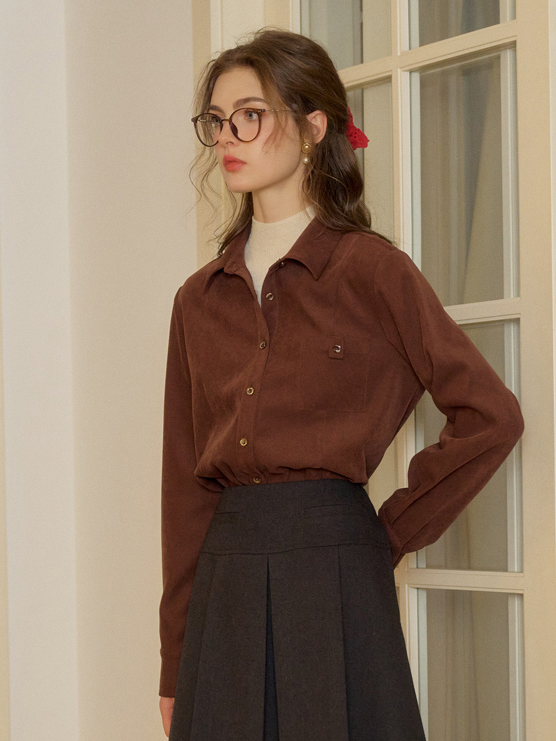 【Final Sale】Novah V-Neck Pocket Shirt